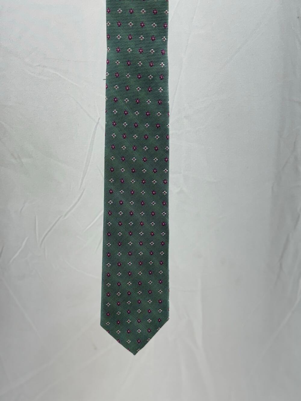 Boys IMANI green and pink tie